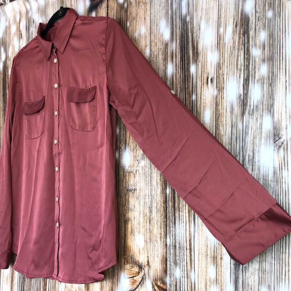 NWT Ann Taylor LOFT Button Up Long Sleeve Top - Picture 2 of 7